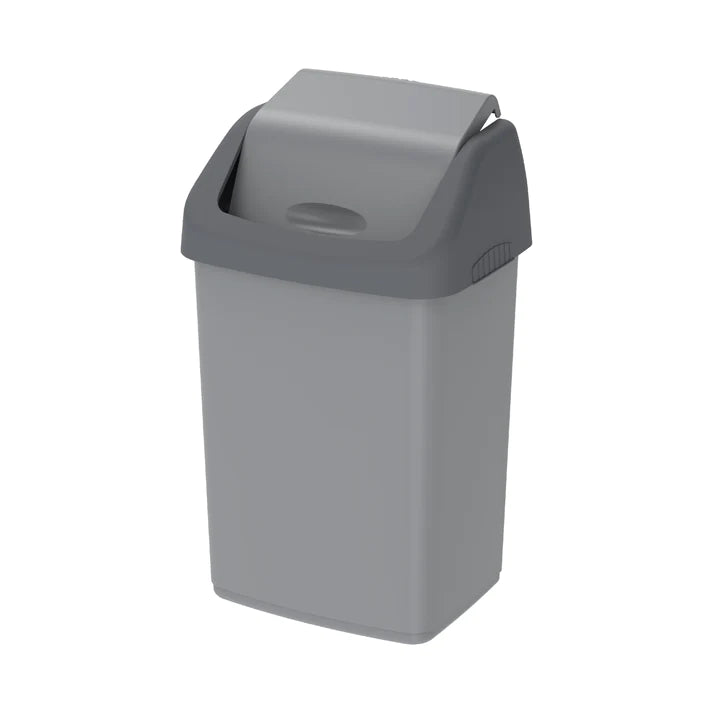 20L Flip-top Waste Bin with Swing Lid - Cosmoplast Qatar