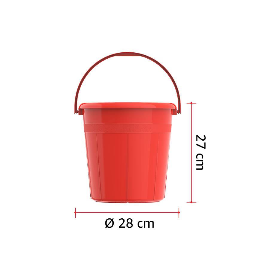 DX 10L Round Plastic Bucket with Handle - Cosmoplast Qatar