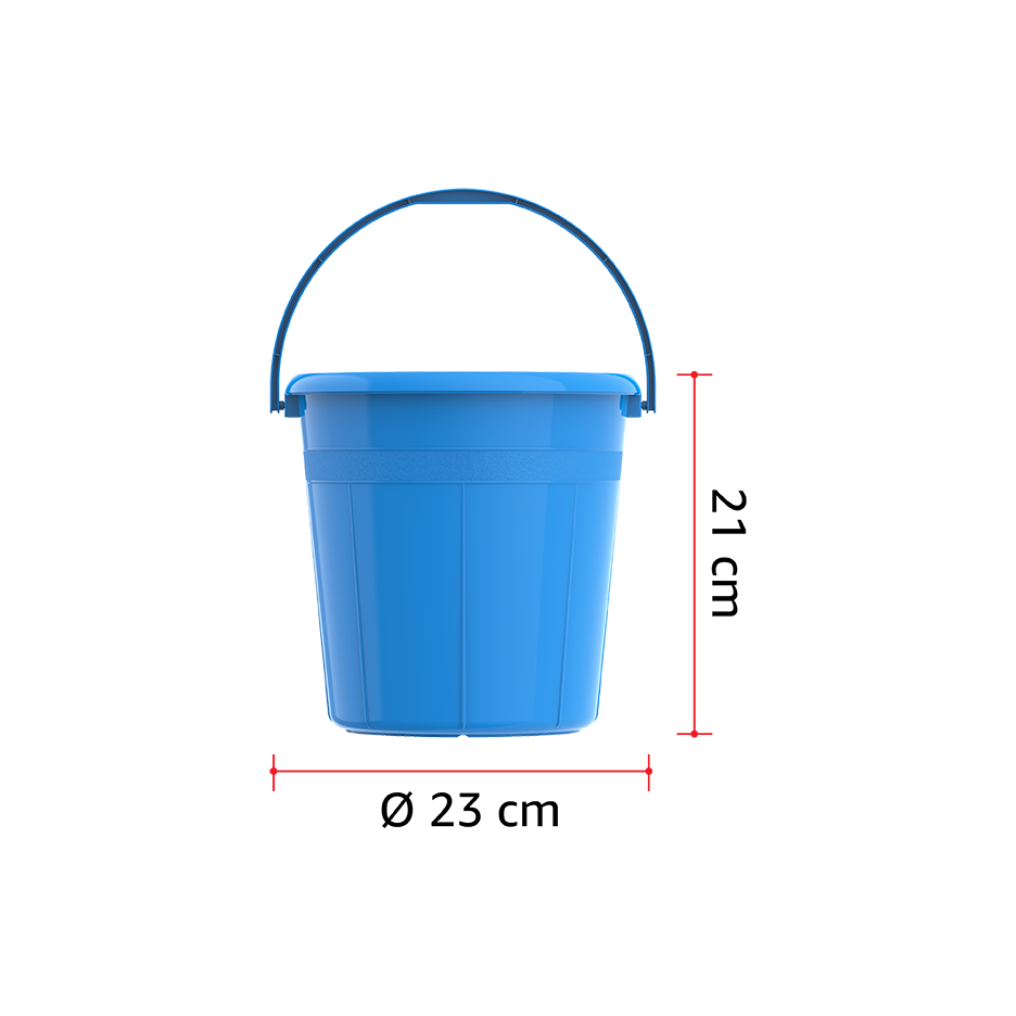 DX 5L Round Plastic Bucket with Handle - Cosmoplast Qatar