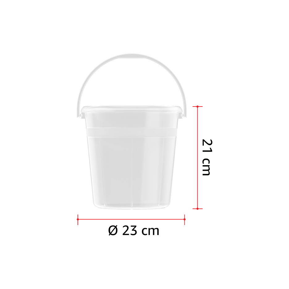 DX 5L Round Plastic Bucket with Handle - Cosmoplast Qatar