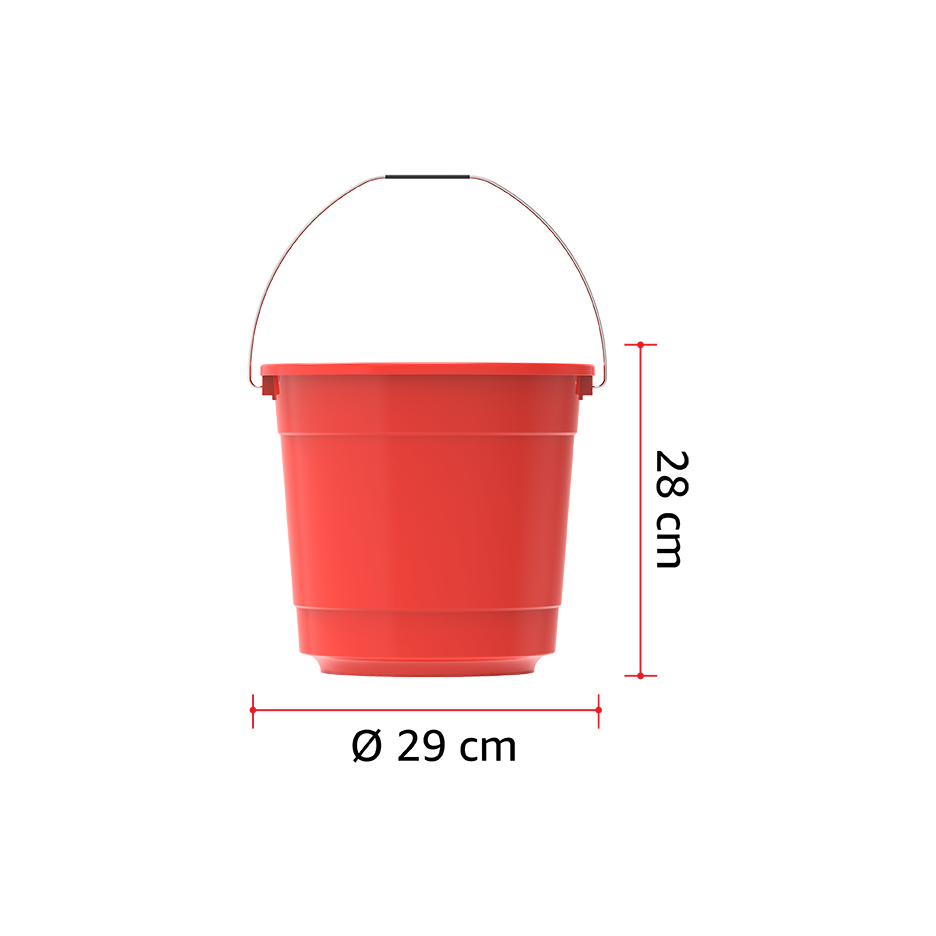 EX 15L Round Plastic Bucket with Steel Handle - Cosmoplast Qatar