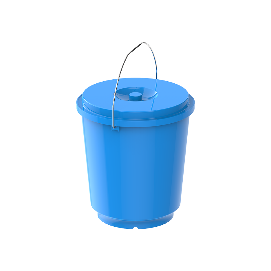 EX 20L Round Plastic Bucket with Steel Handle - Cosmoplast Qatar