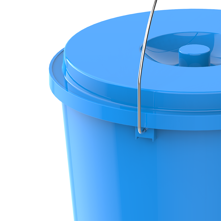 EX 20L Round Plastic Bucket with Steel Handle - Cosmoplast Qatar