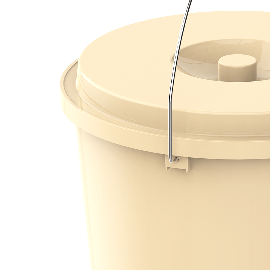 EX 20L Round Plastic Bucket with Steel Handle - Cosmoplast Qatar