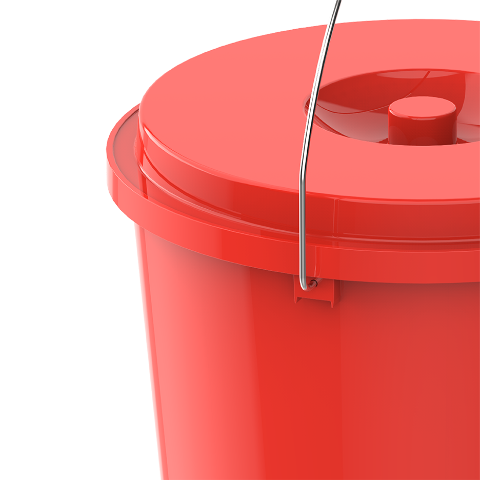 EX 20L Round Plastic Bucket with Steel Handle - Cosmoplast Qatar