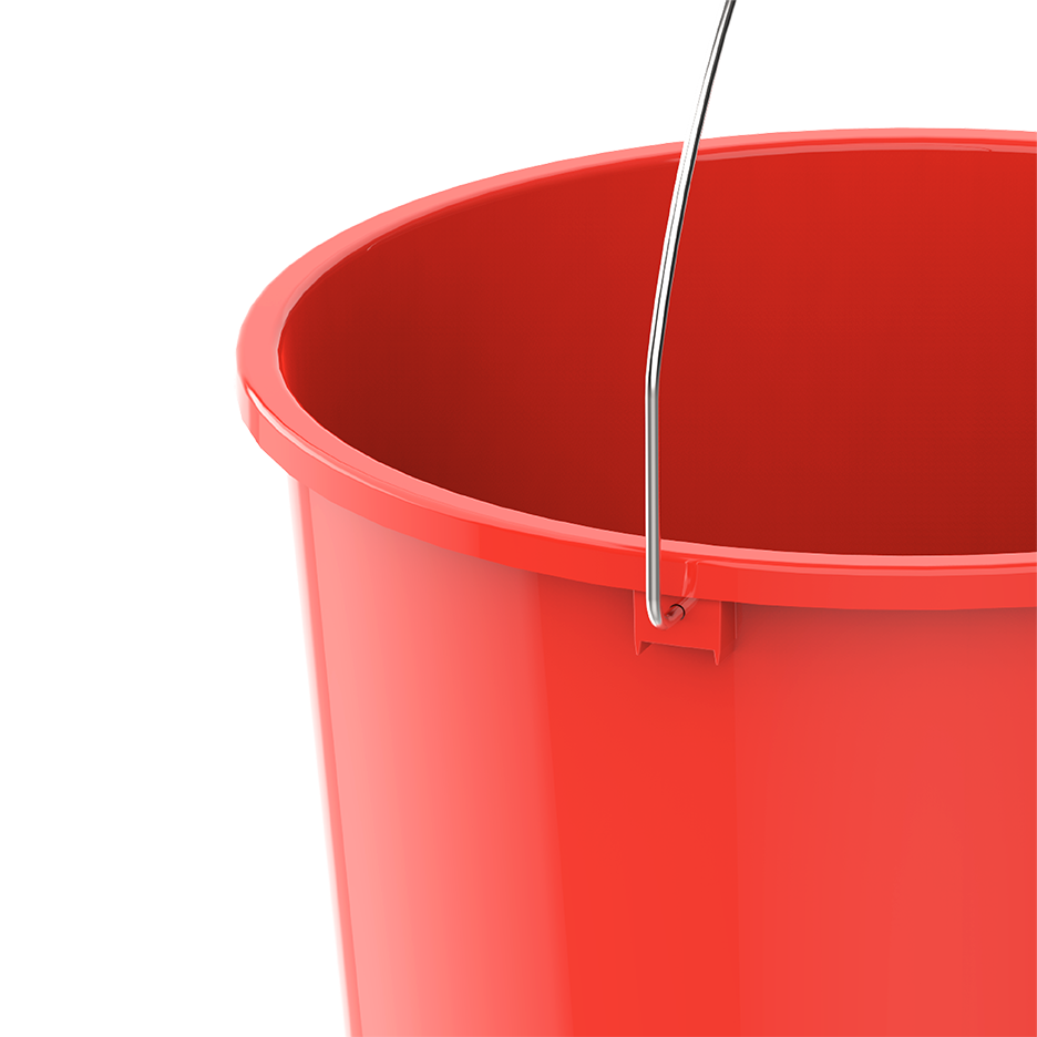 EX 20L Round Plastic Bucket with Steel Handle - Cosmoplast Qatar