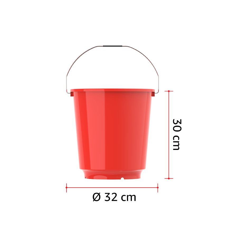 EX 18L Round Plastic Bucket with Steel Handle - Cosmoplast Qatar