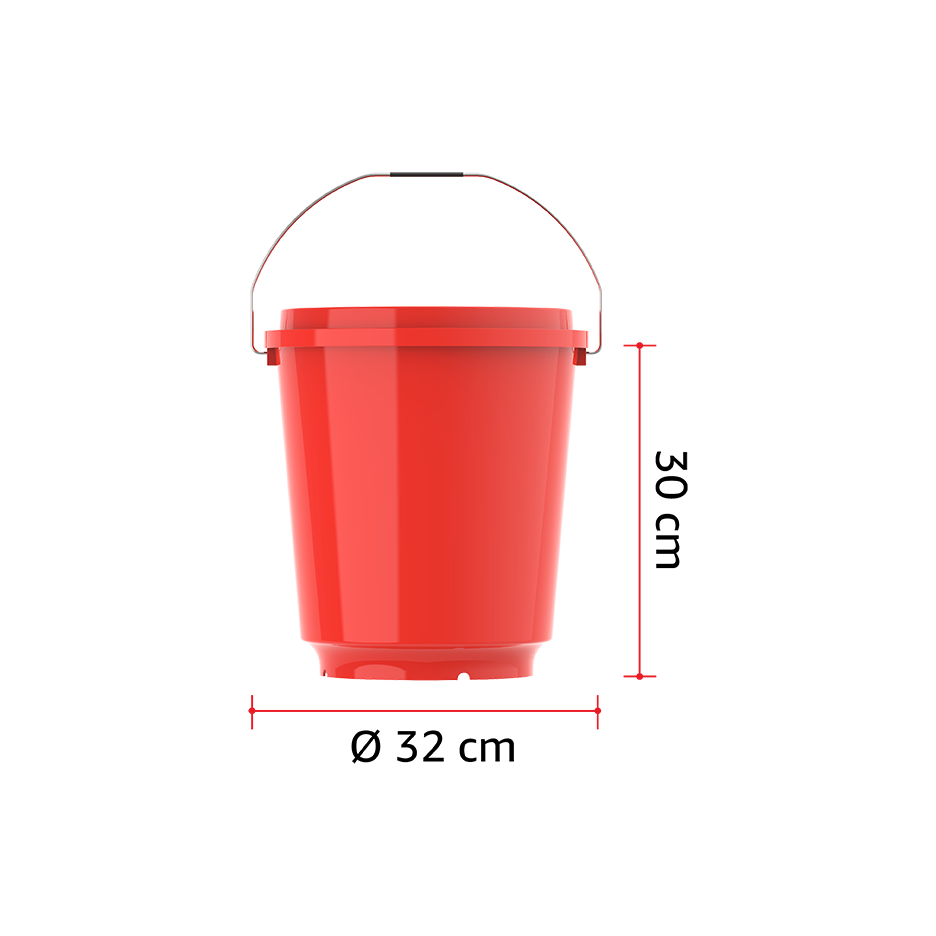 EX 18L Round Plastic Bucket with Steel Handle - Cosmoplast Qatar