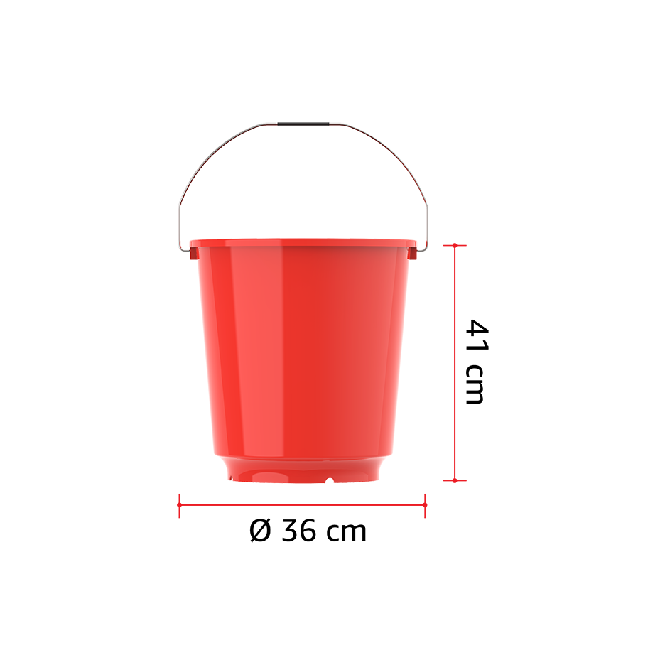 EX 26L Round Plastic Bucket with Steel Handle - Cosmoplast Qatar