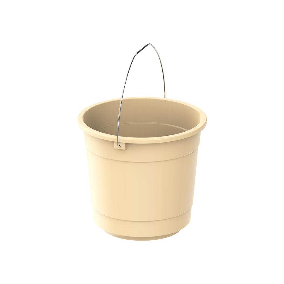 EX 3L Round Plastic Bucket with Steel Handle - Cosmoplast Qatar