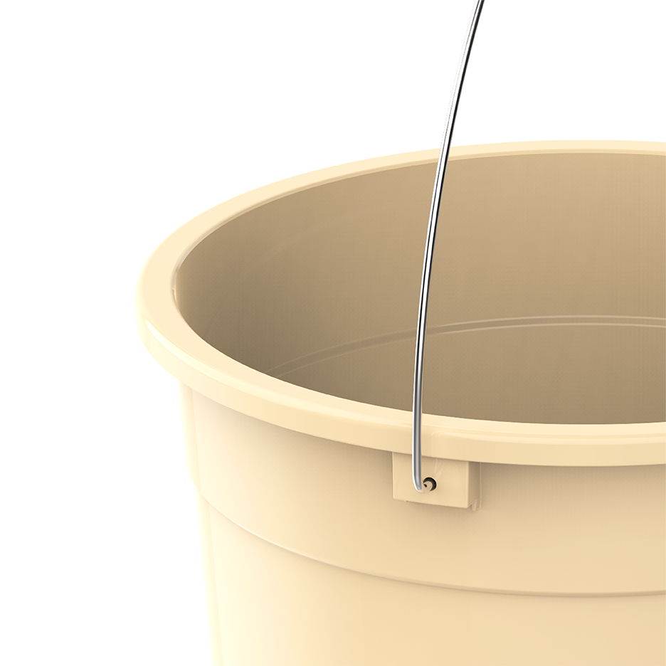 EX 3L Round Plastic Bucket with Steel Handle - Cosmoplast Qatar