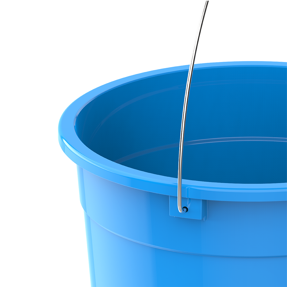 EX 3L Round Plastic Bucket with Steel Handle - Cosmoplast Qatar