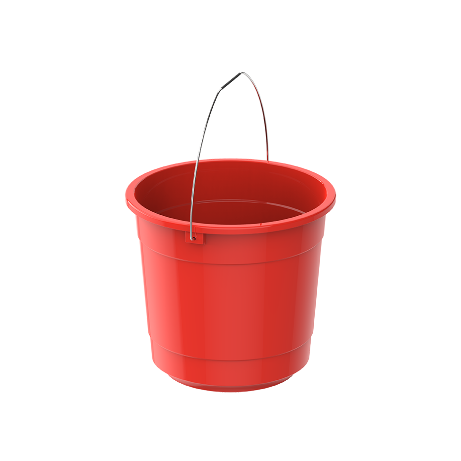 EX 3L Round Plastic Bucket with Steel Handle - Cosmoplast Qatar