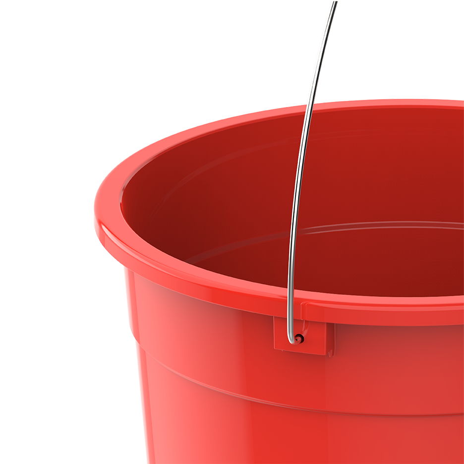 EX 3L Round Plastic Bucket with Steel Handle - Cosmoplast Qatar