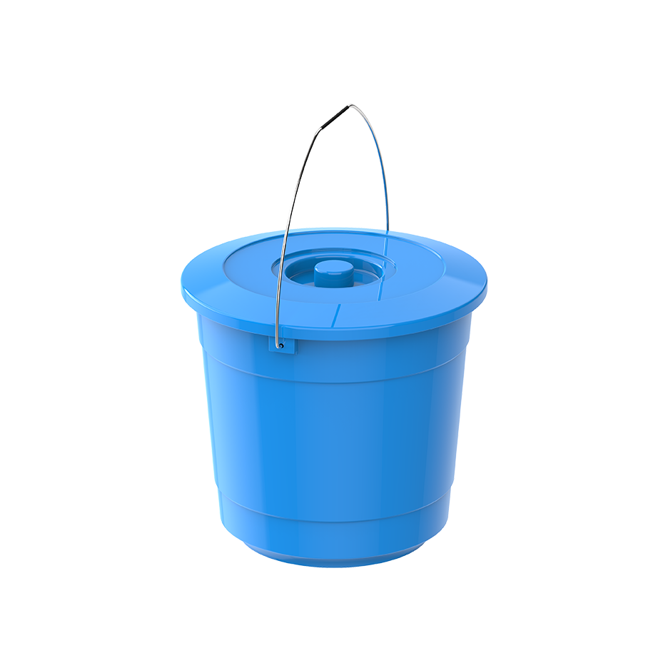 EX 5L ROUND PLASTIC BUCKET WITH STEEL HANDLE - Cosmoplast Qatar