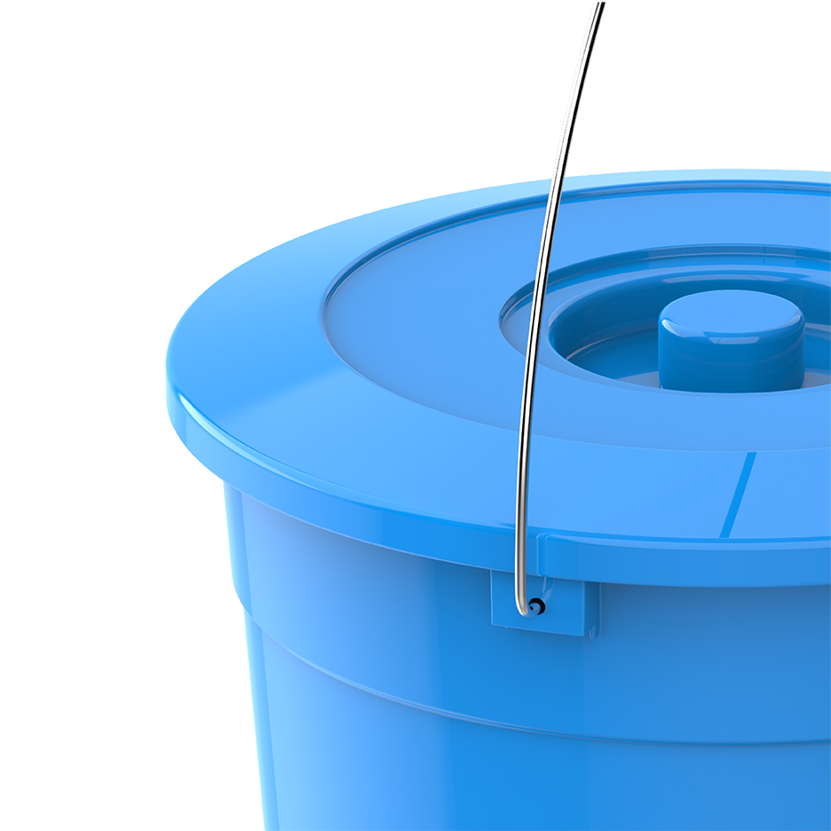 EX 5L ROUND PLASTIC BUCKET WITH STEEL HANDLE - Cosmoplast Qatar