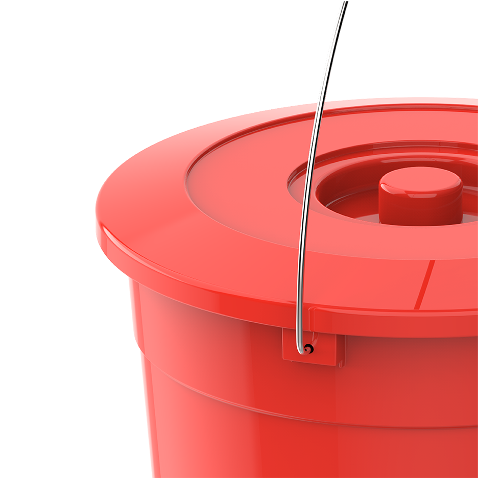 EX 5L ROUND PLASTIC BUCKET WITH STEEL HANDLE - Cosmoplast Qatar