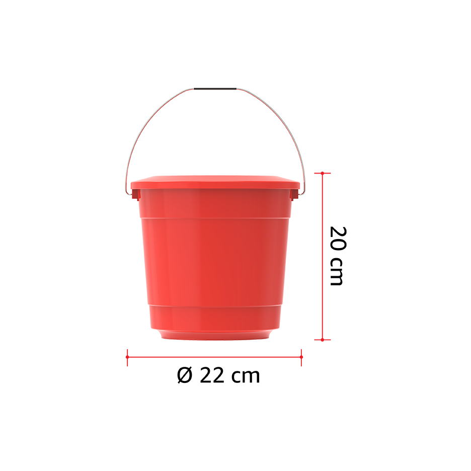 EX 5L ROUND PLASTIC BUCKET WITH STEEL HANDLE - Cosmoplast Qatar