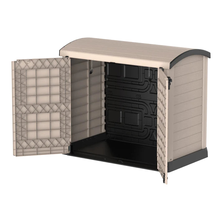 Cedargrain 1200L Small Storage Shed with Arc Lid - Cosmoplast Qatar