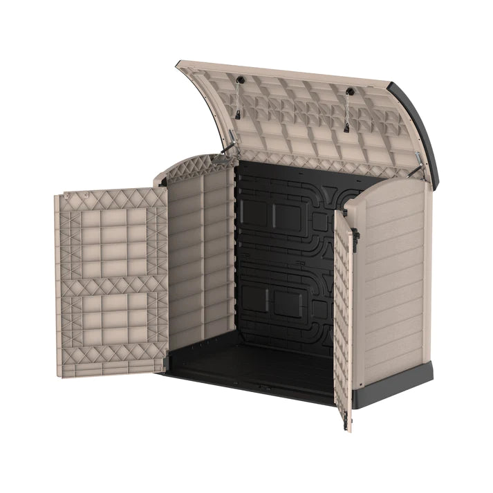 Cedargrain 1200L Small Storage Shed with Arc Lid - Cosmoplast Qatar