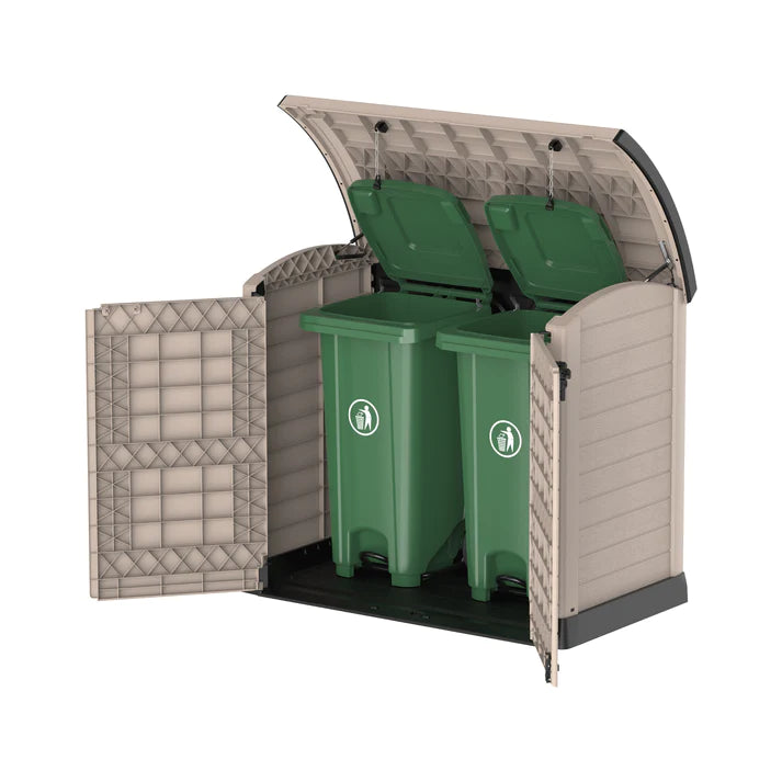 Cedargrain 1200L Small Storage Shed with Arc Lid - Cosmoplast Qatar