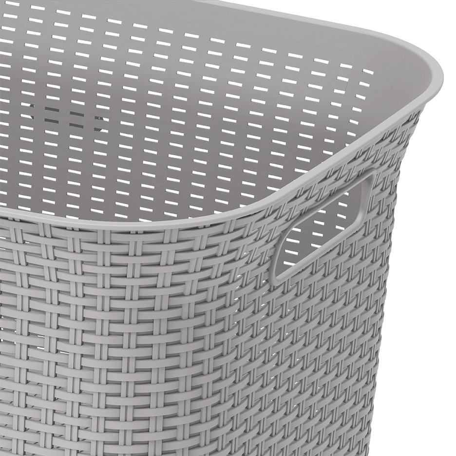 50L Cedarattan Laundry Basket - Cosmoplast Qatar