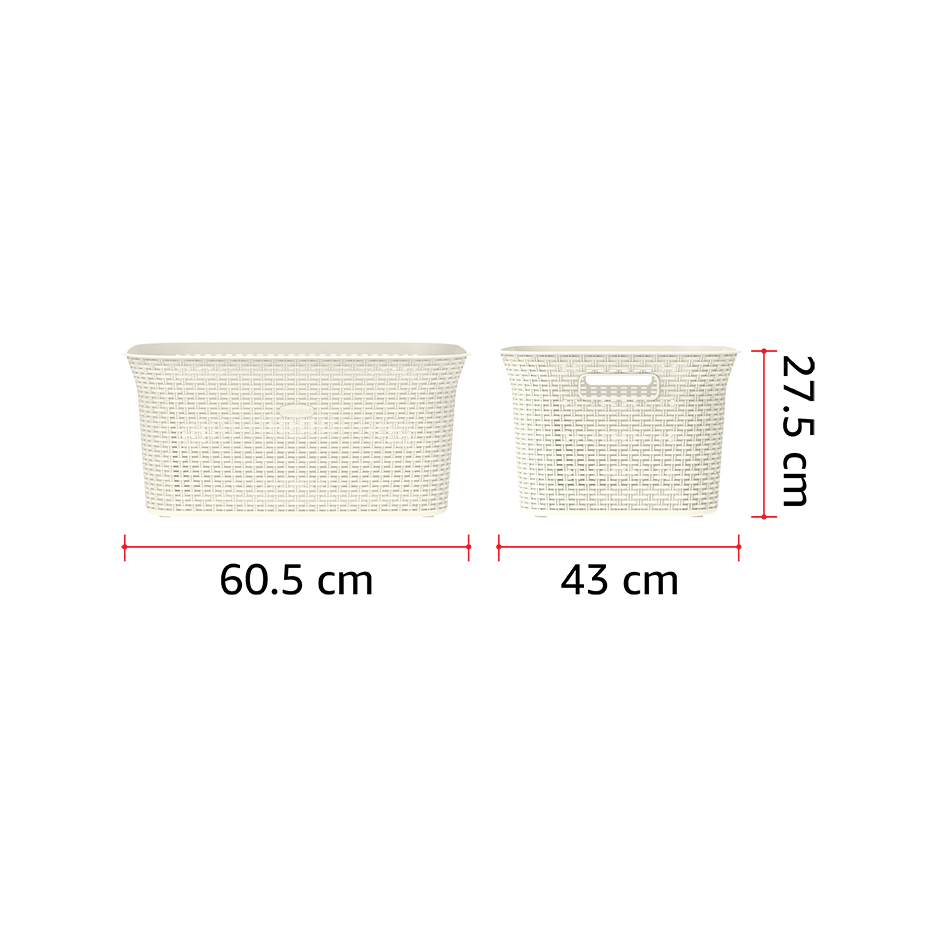50L Cedarattan Laundry Basket - Cosmoplast Qatar