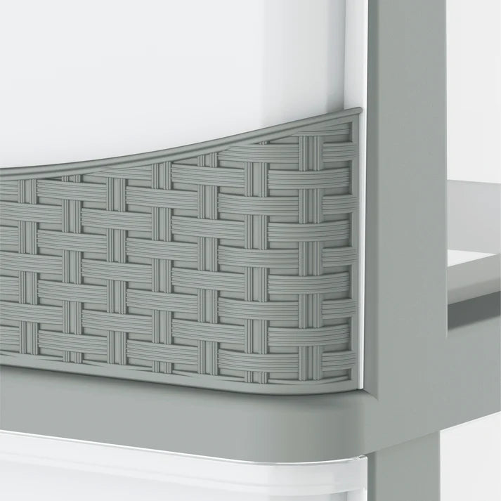 Cedarattan 4 Tiers Storage Cabinet with Drawers & Wheels - Cosmoplast Qatar