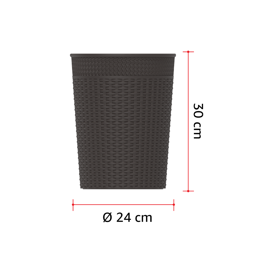 10L Cedarattan Round Waste Basket - Cosmoplast Qatar