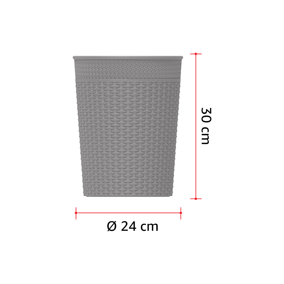 10L Cedarattan Round Waste Basket - Cosmoplast Qatar
