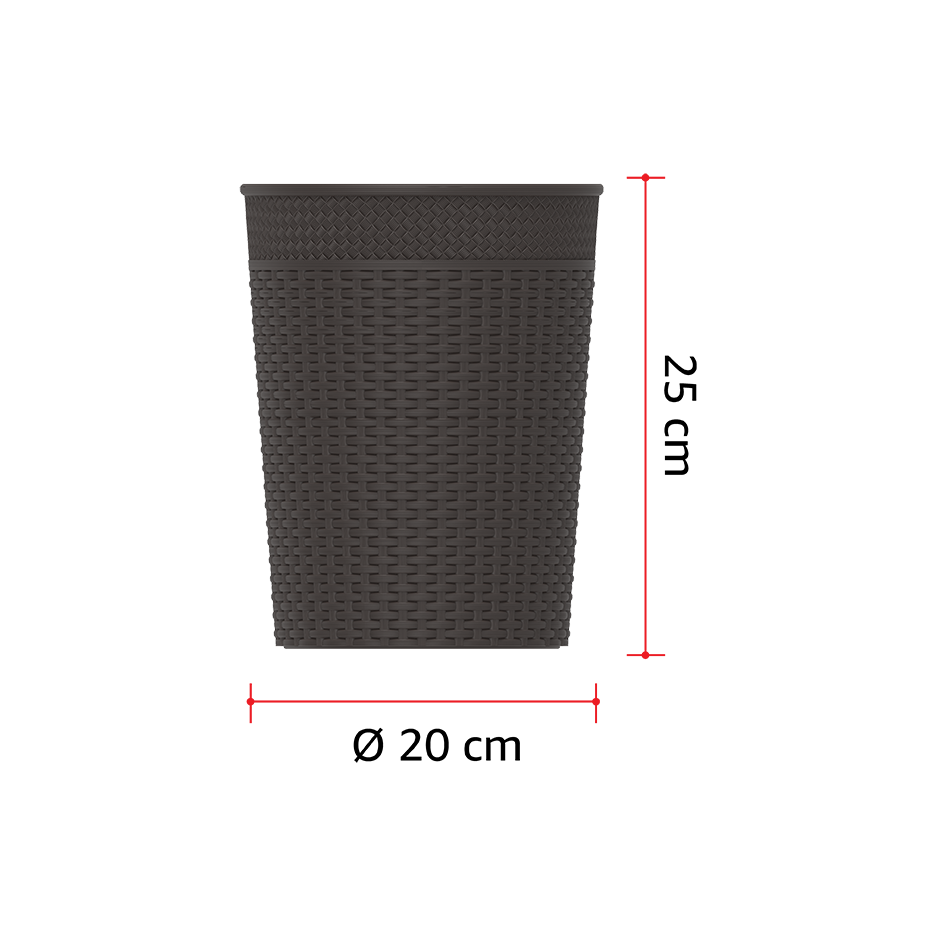 6L Cedarattan Round Waste Basket - Cosmoplast Qatar