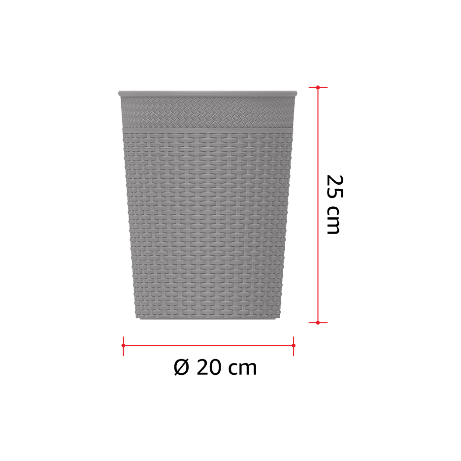 6L Cedarattan Round Waste Basket - Cosmoplast Qatar