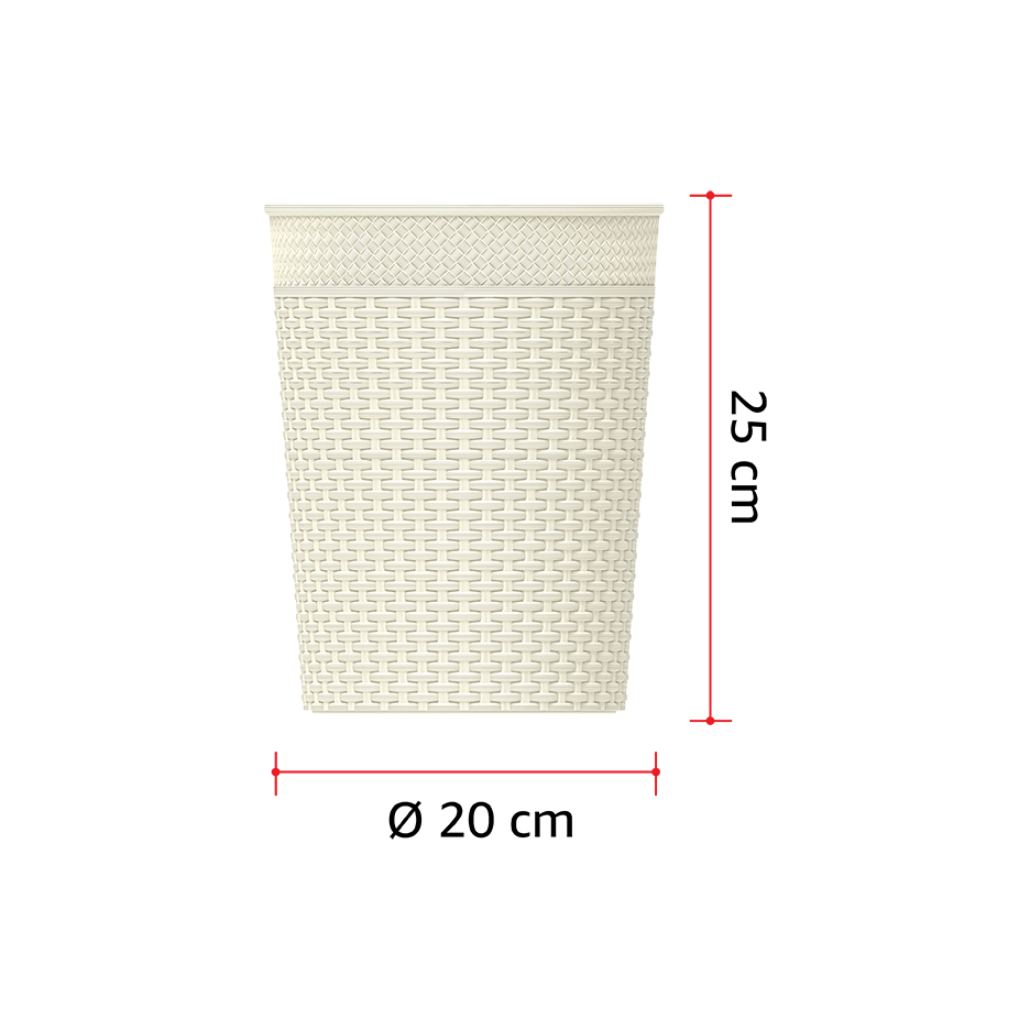 6L Cedarattan Round Waste Basket - Cosmoplast Qatar