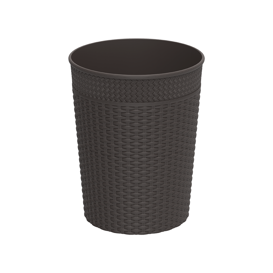 6L Cedarattan Round Waste Basket - Cosmoplast Qatar