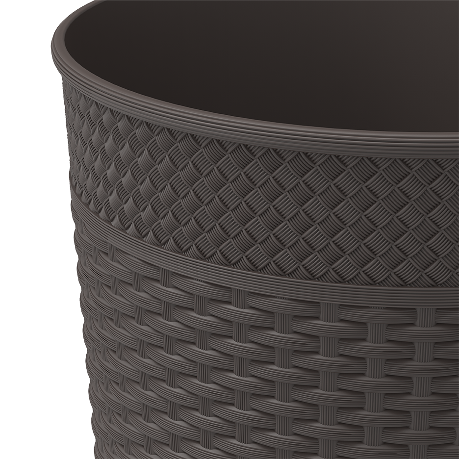 6L Cedarattan Round Waste Basket - Cosmoplast Qatar