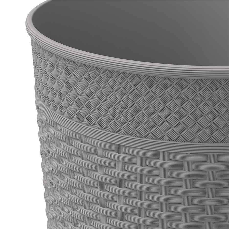 10L Cedarattan Round Waste Basket - Cosmoplast Qatar