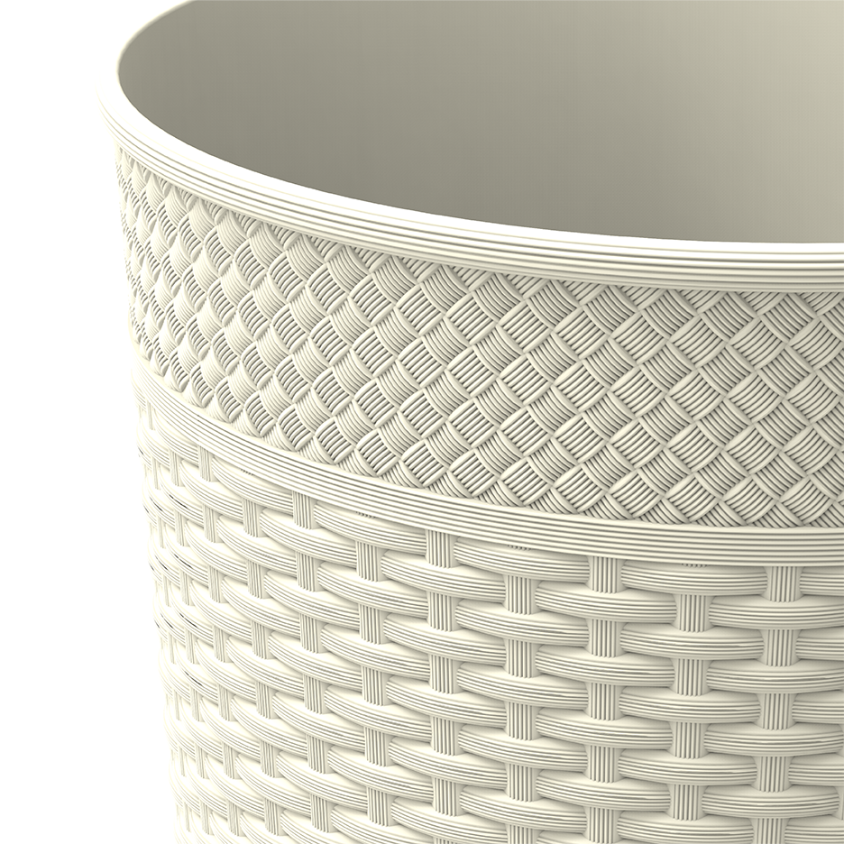 10L Cedarattan Round Waste Basket - Cosmoplast Qatar