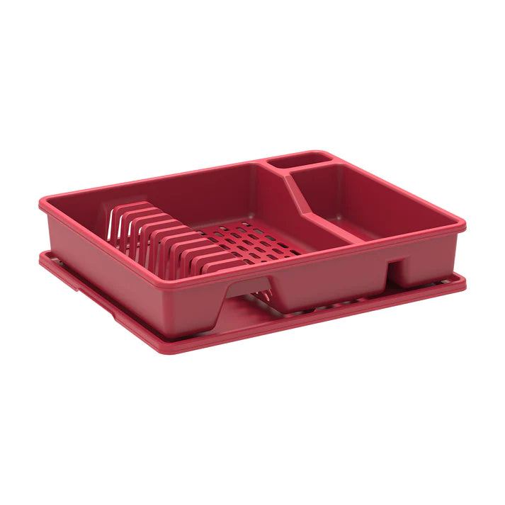 Deluxe Plastic Dish Rack with Drainer - Cosmoplast Qatar