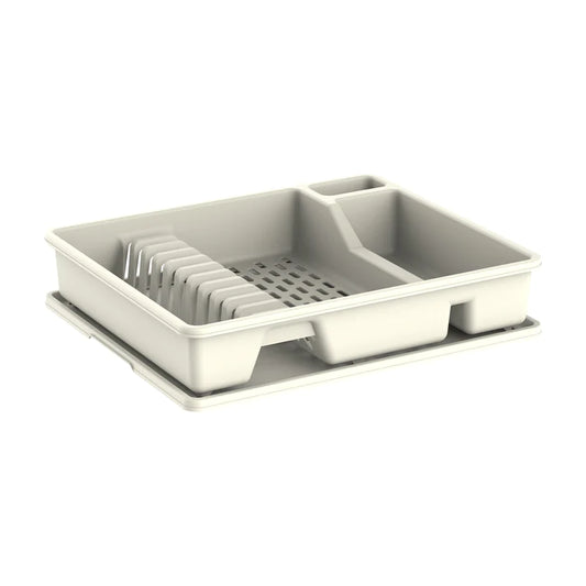 Deluxe Plastic Dish Rack with Drainer - Cosmoplast Qatar