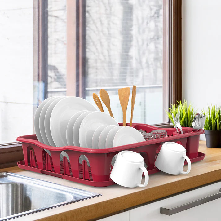 Large Dish Rack with Drainer - Cosmoplast Qatar