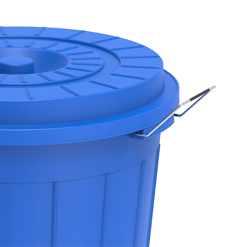 125L Round Plastic Drums with Lid - Cosmoplast Qatar