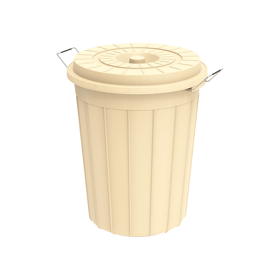 125L Round Plastic Drums with Lid - Cosmoplast Qatar