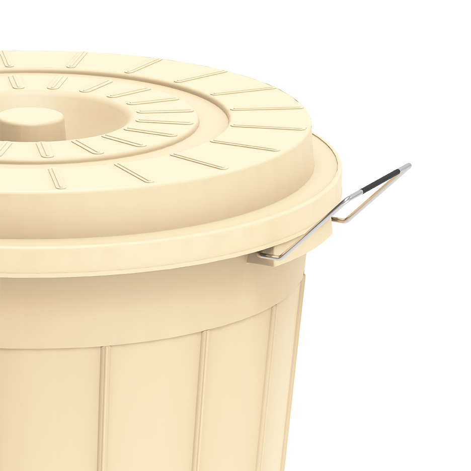 125L Round Plastic Drums with Lid - Cosmoplast Qatar