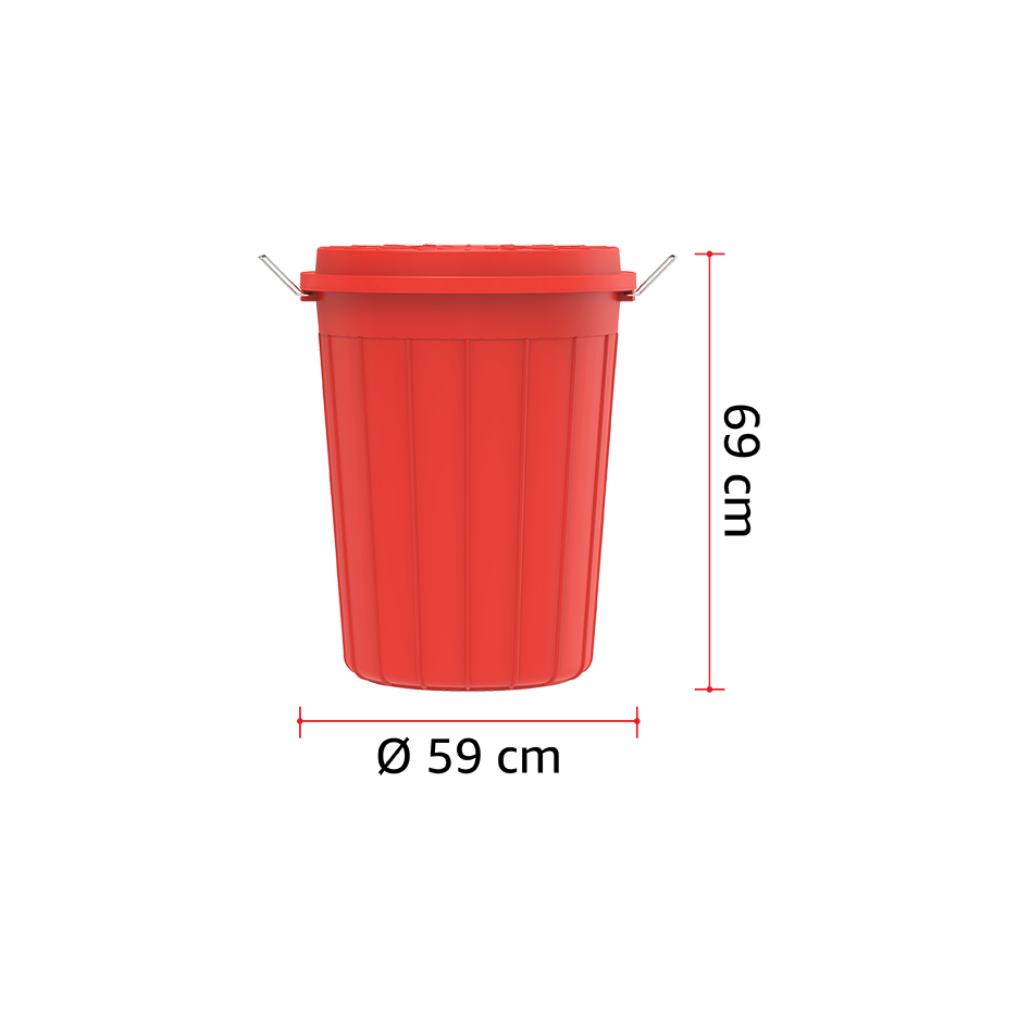 125L Round Plastic Drums with Lid - Cosmoplast Qatar