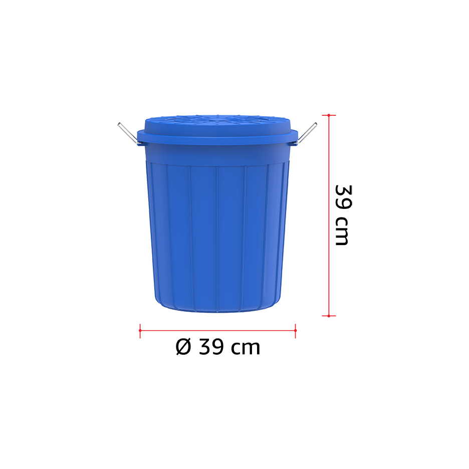 30L Round Plastic Drums with Lid - Cosmoplast Qatar