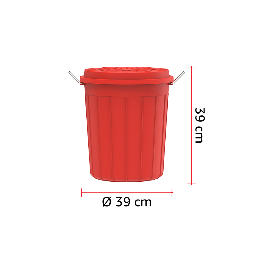 30L Round Plastic Drums with Lid - Cosmoplast Qatar
