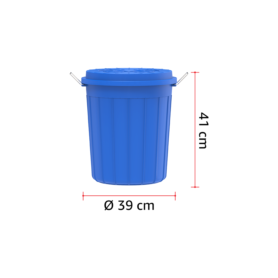 35L Round Plastic Drums with Lid - Cosmoplast Qatar