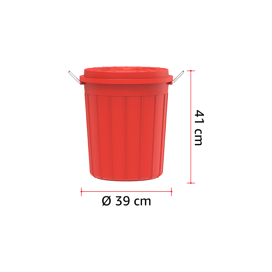 35L Round Plastic Drums with Lid - Cosmoplast Qatar