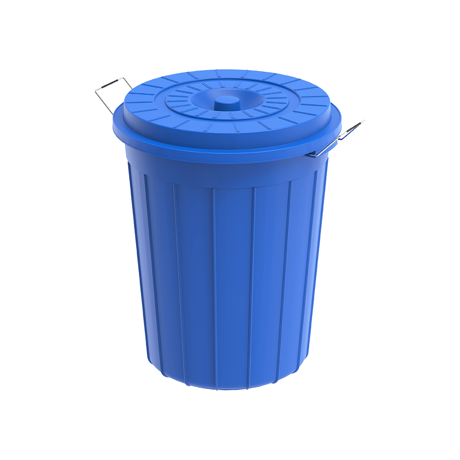 45L Round Plastic Drums with Lid - Cosmoplast Qatar