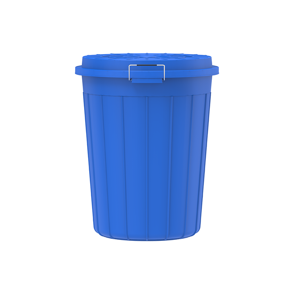 45L Round Plastic Drums with Lid - Cosmoplast Qatar